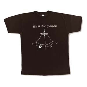 T-Shirt - Wir zelten schwarz