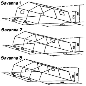 Frontwand für Gerüstzelte Savanna 3 - 5